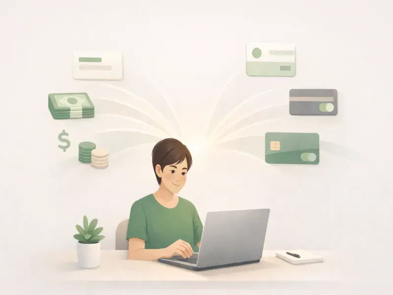 Centralized financial view illustration
