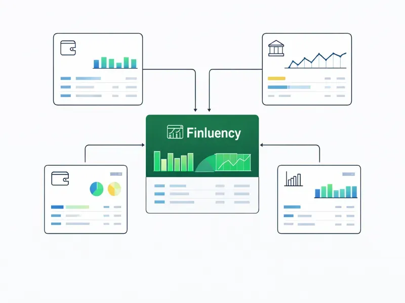 Consolidated account dashboard showing accounts in one place