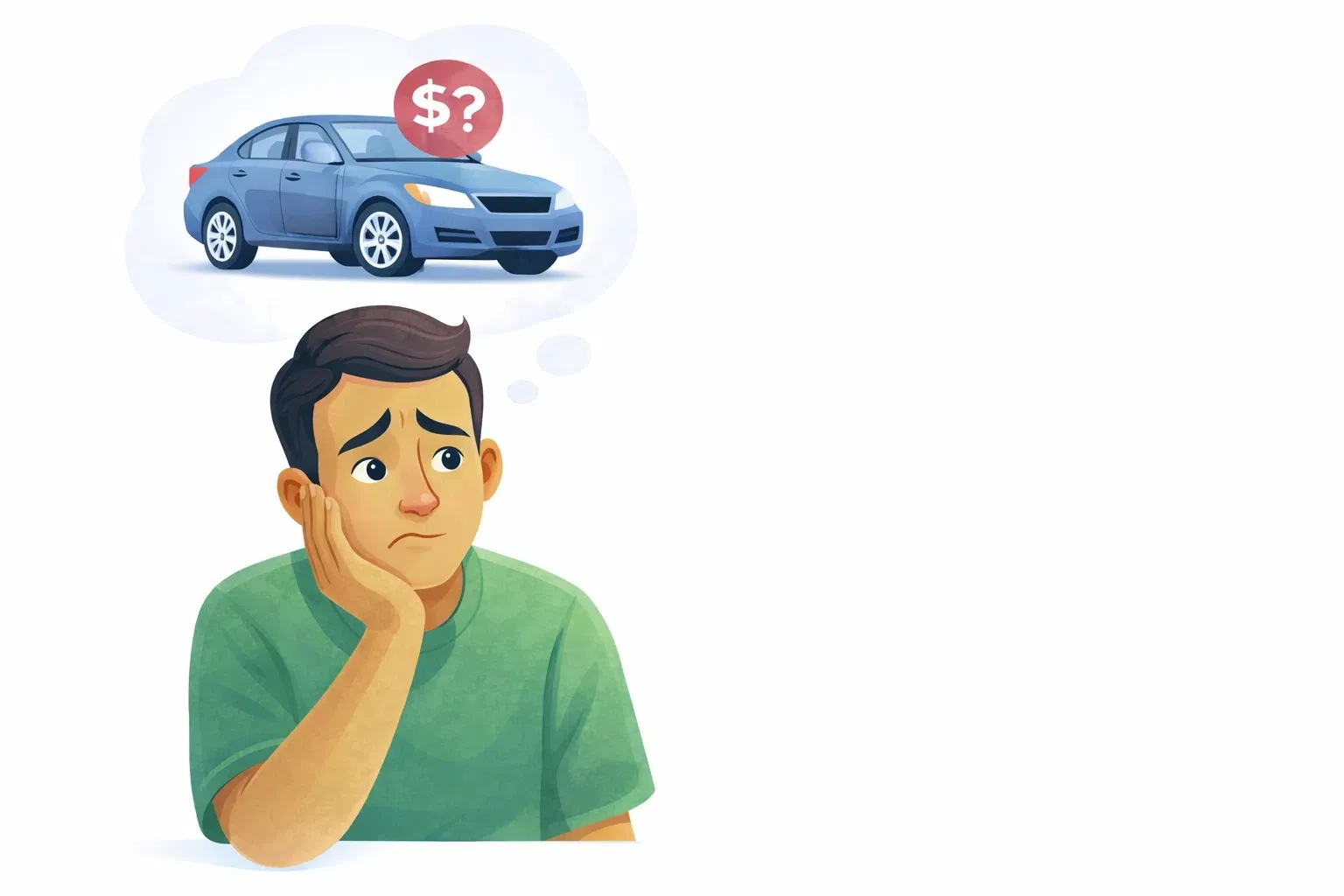 Person making a confident financial decision